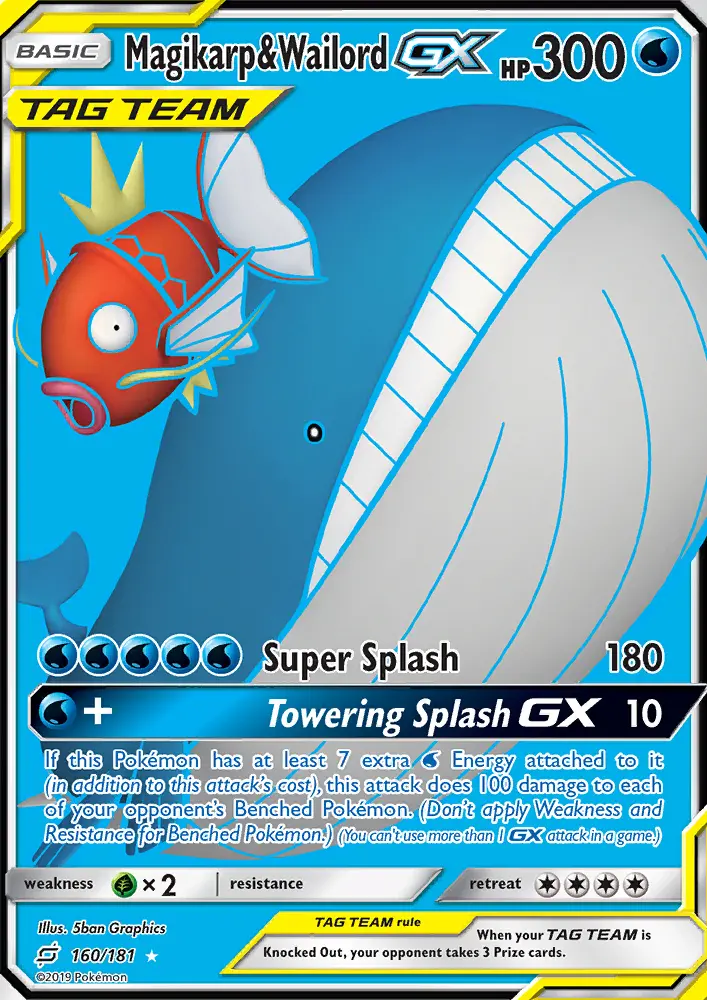 Magikarp & Wailord GX, Pokémon card