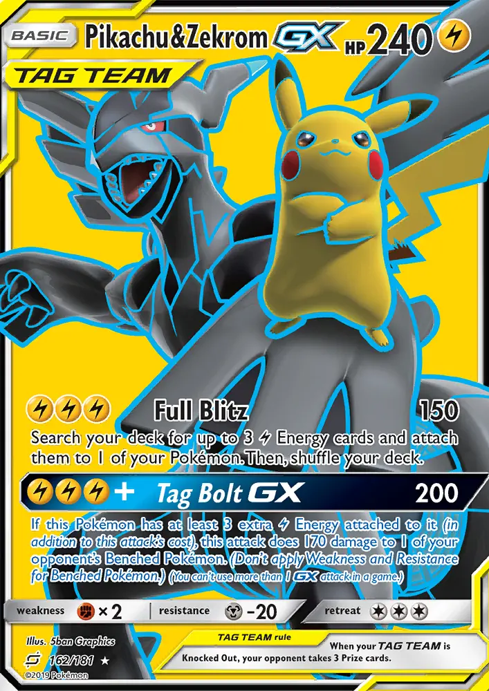 Pikachu & Zekrom GX, Pokémon card