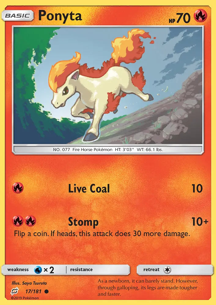 Ponyta, Pokémon card