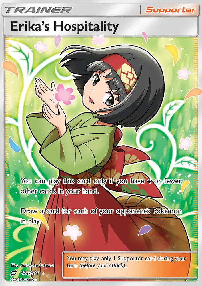 Erika’s Hospitality, Pokémon card