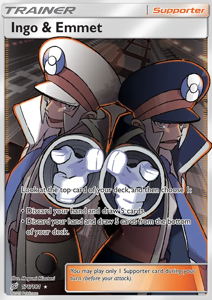 Ingo & Emmet, Pokémon card