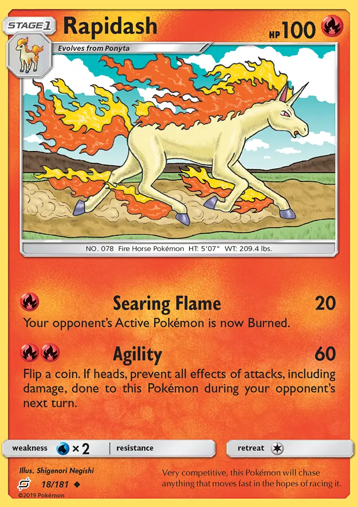Rapidash, Pokémon card