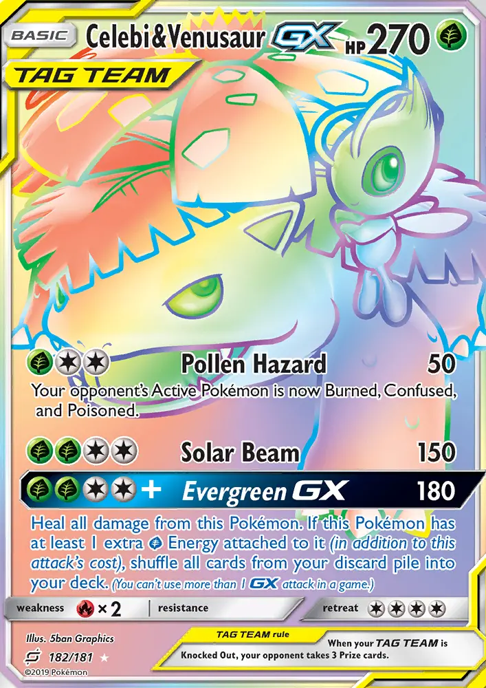 Celebi & Venusaur GX, Pokémon card