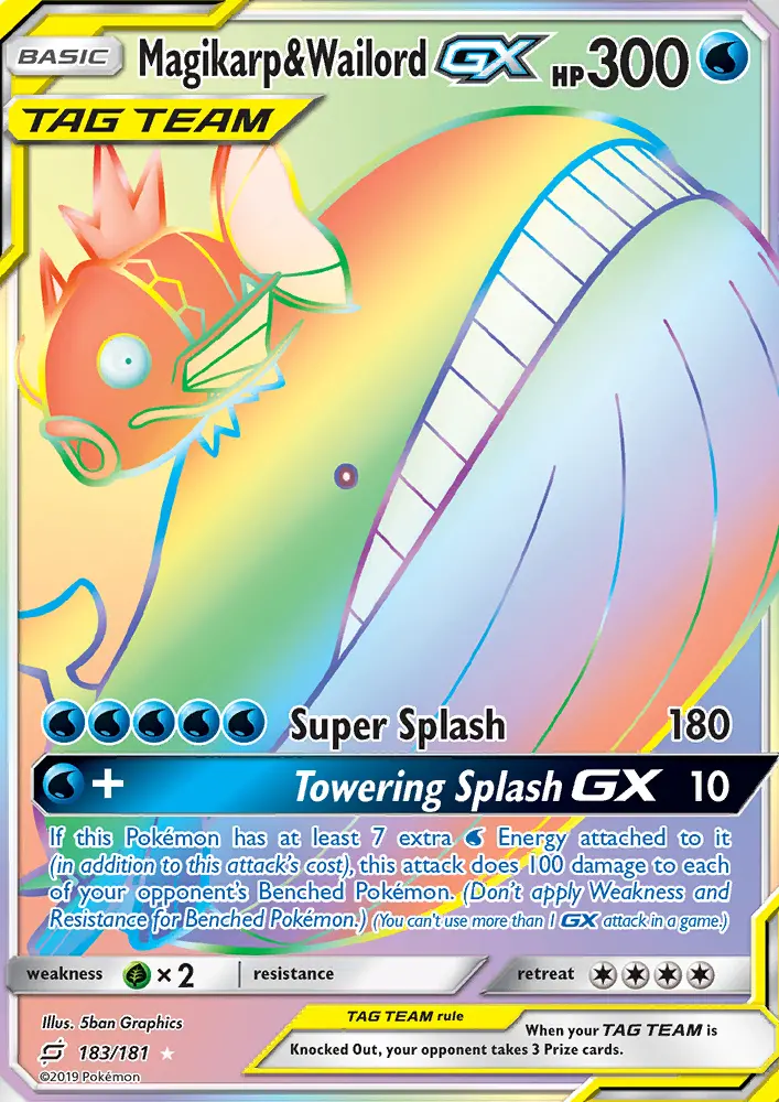 Magikarp & Wailord GX, Pokémon card