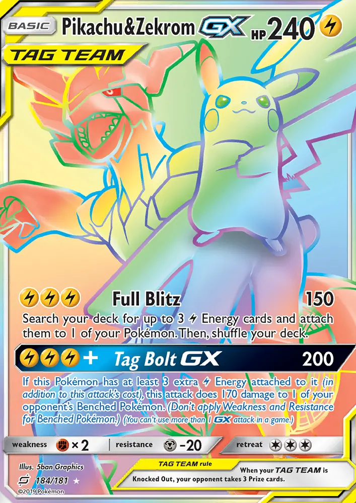Pikachu & Zekrom GX, Pokémon card