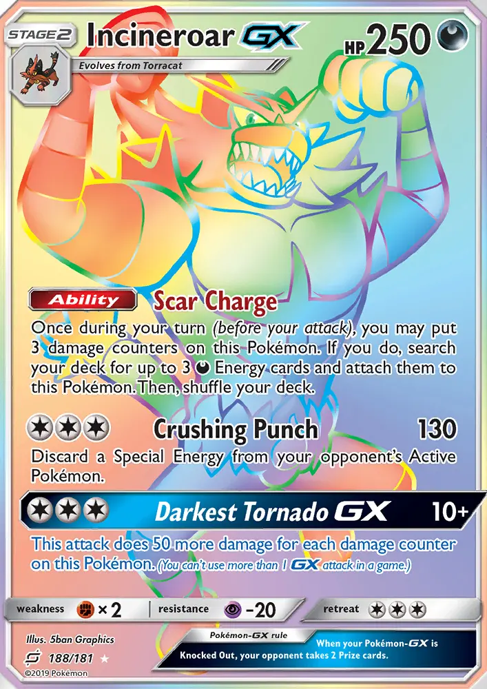 Incineroar GX, Pokémon card