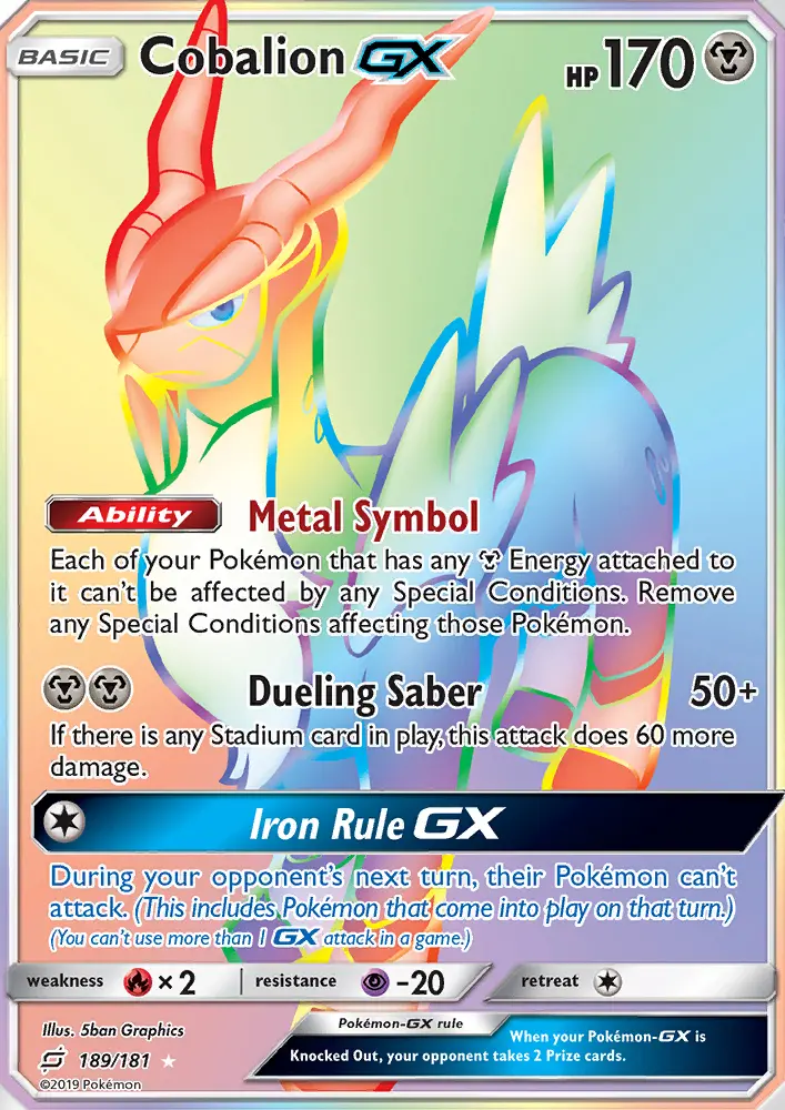 Cobalion GX, Pokémon card
