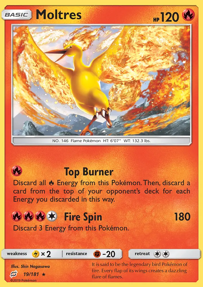 Moltres, Pokémon card