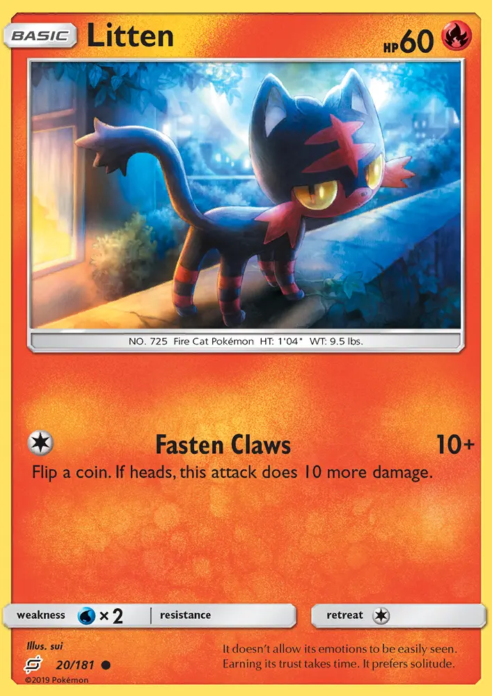 Litten, Pokémon card