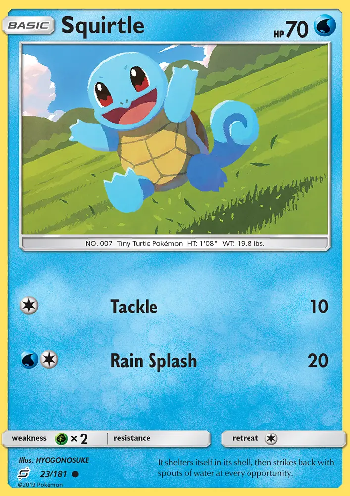 Squirtle, Pokémon card