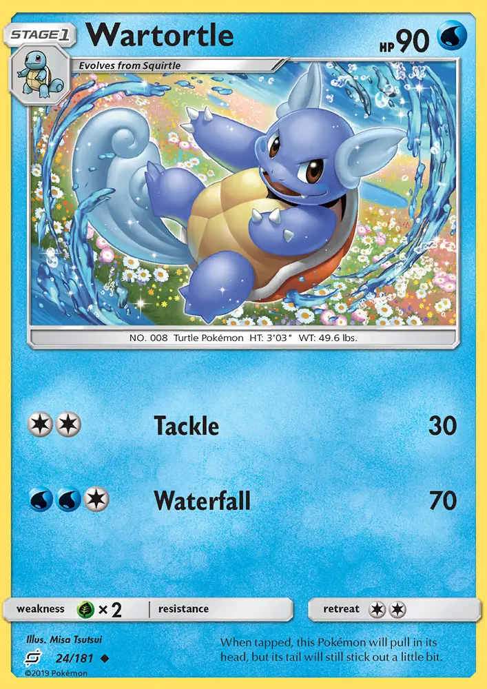 Wartortle, Pokémon card