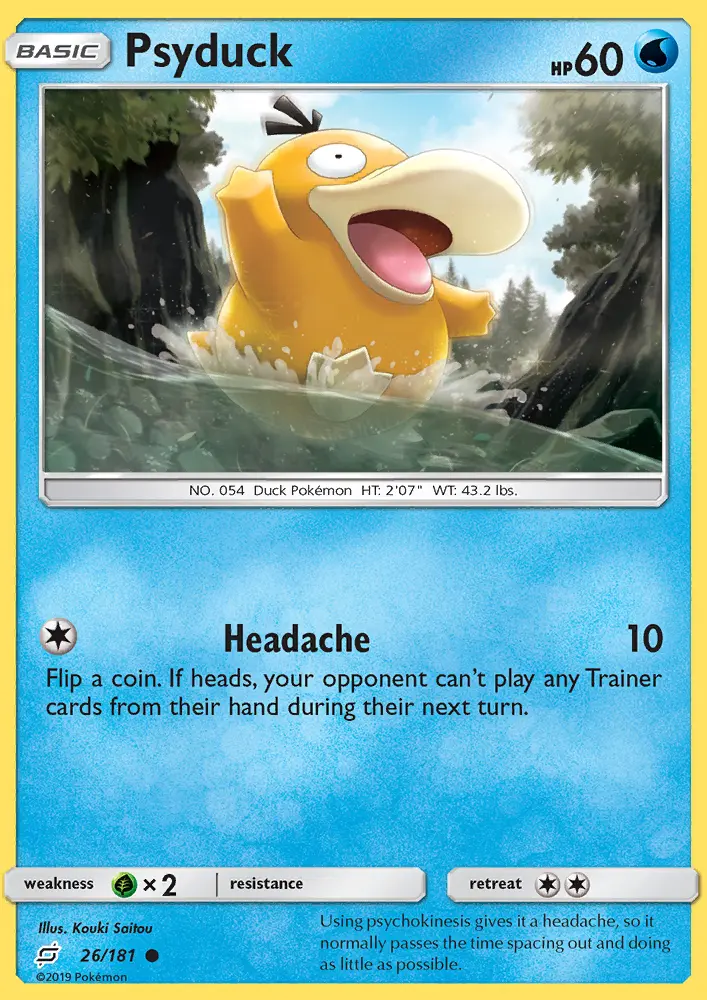 Psyduck, Pokémon card
