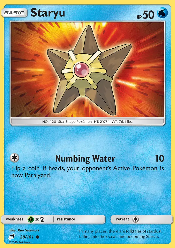 Staryu, Pokémon card