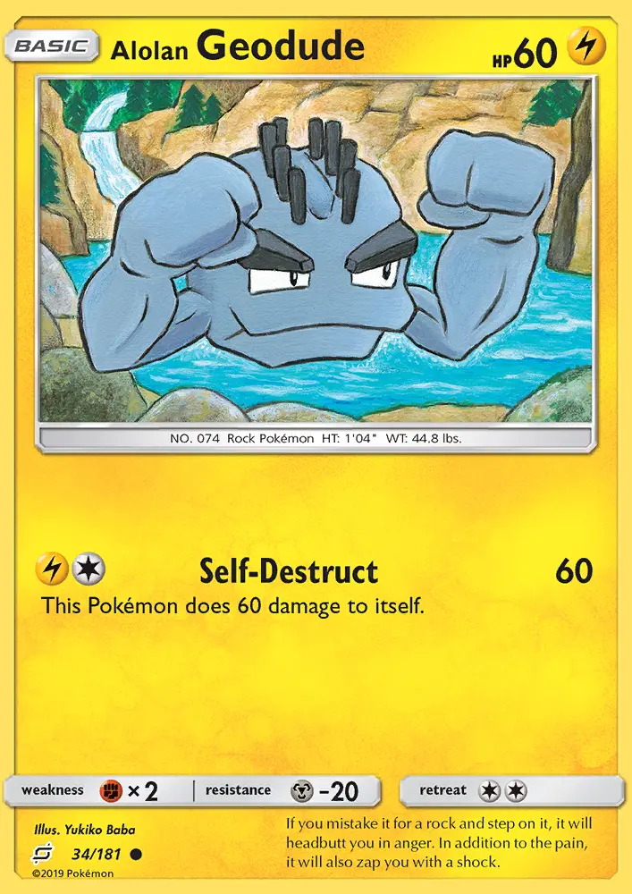 Alolan Geodude, Pokémon card
