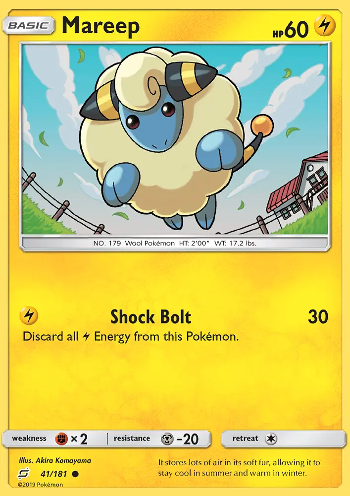 Mareep, Pokémon card