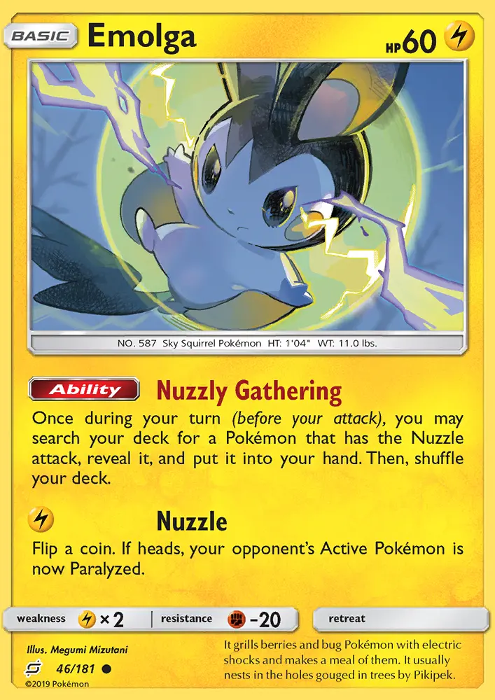 Emolga, Pokémon card