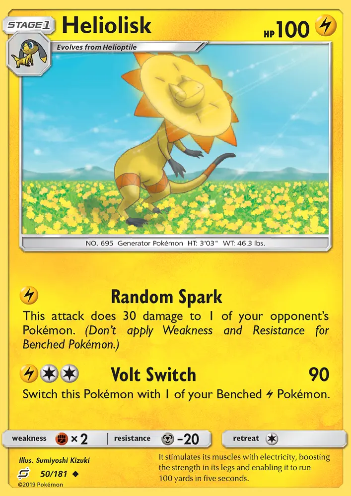 Heliolisk, Pokémon card