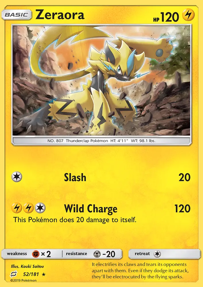Zeraora, Pokémon card