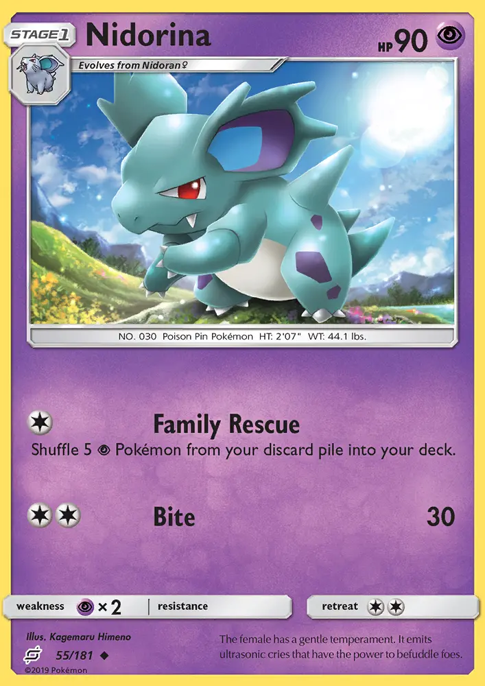 Nidorina, Pokémon card