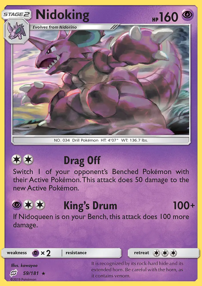 Nidoking, Pokémon card
