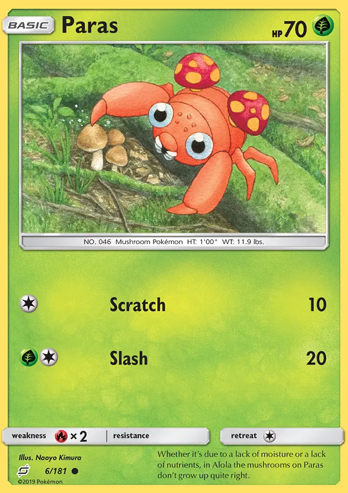 Paras, Pokémon card