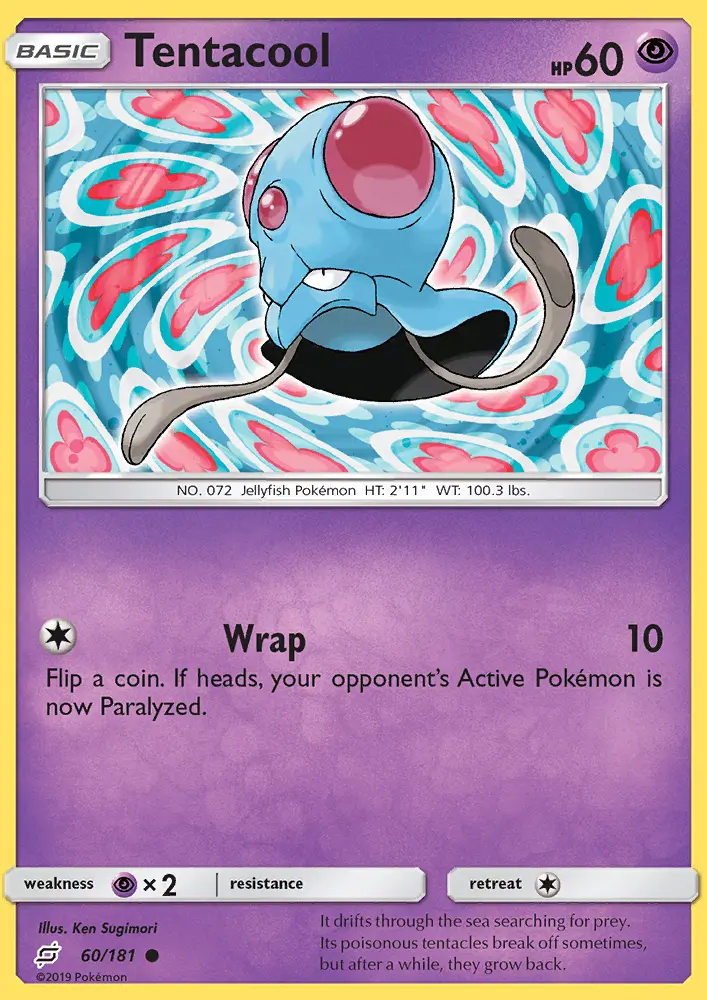 Tentacool, Pokémon card