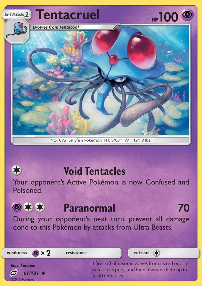 Tentacruel, Pokémon card