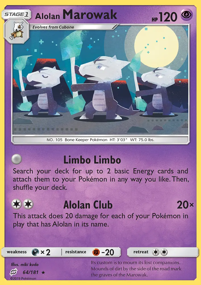 Alolan Marowak, Pokémon card