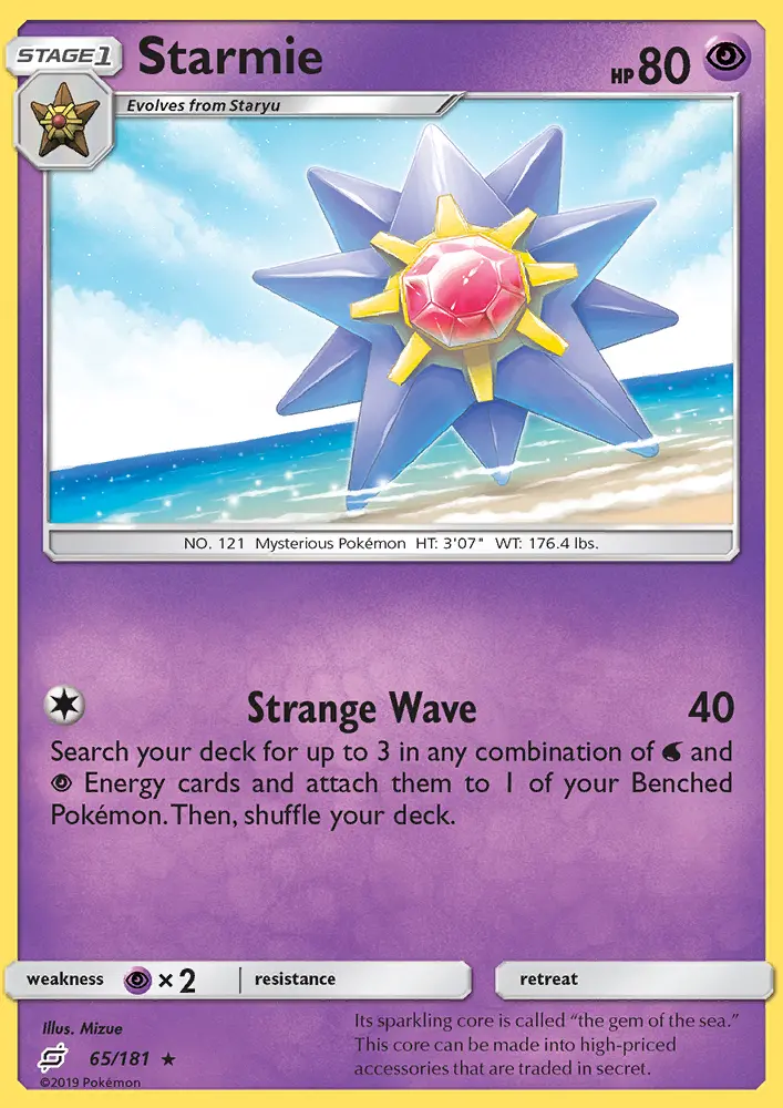 Starmie, Pokémon card