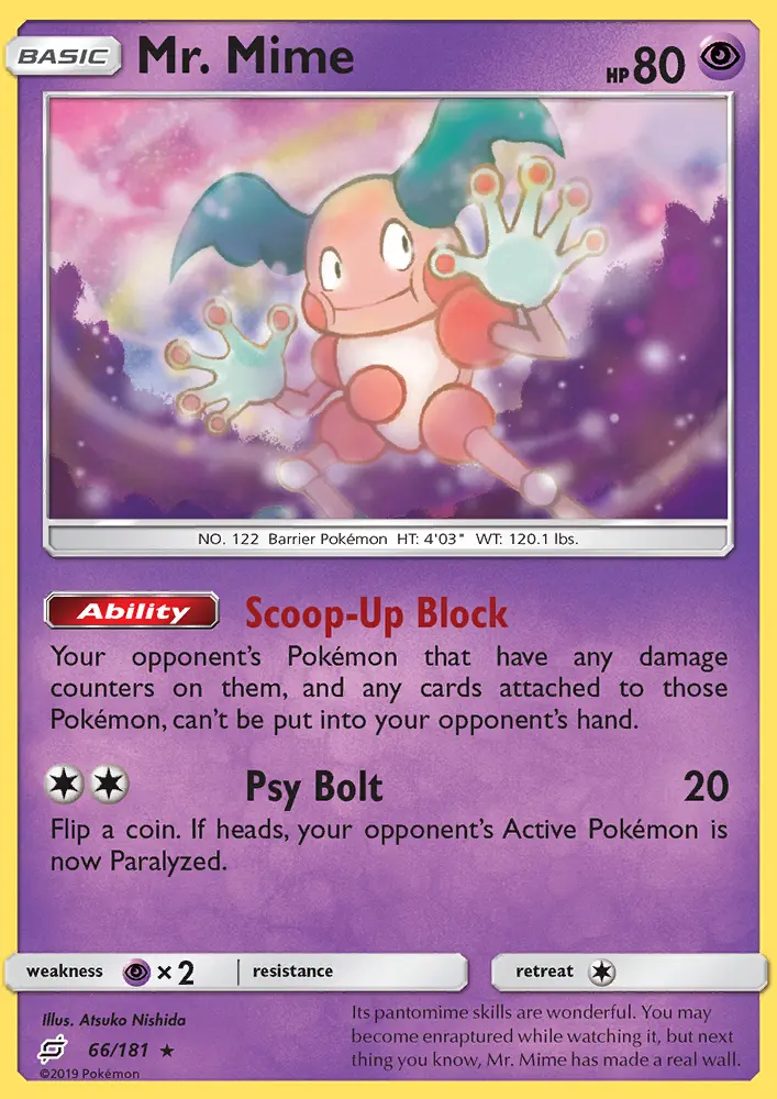 Mr. Mime, Pokémon card