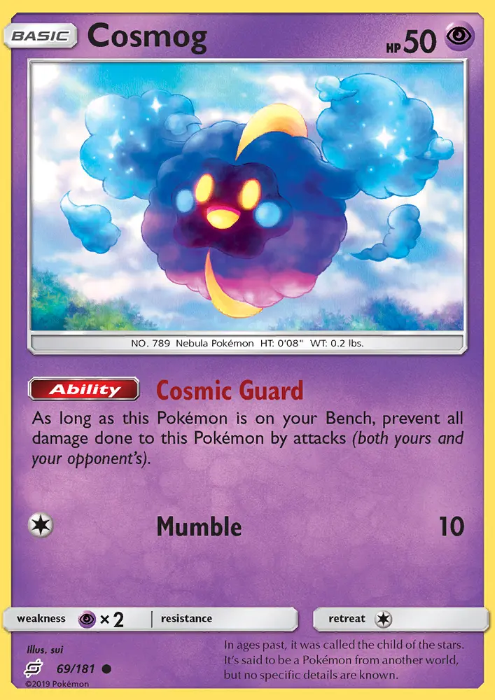 Cosmog, Pokémon card