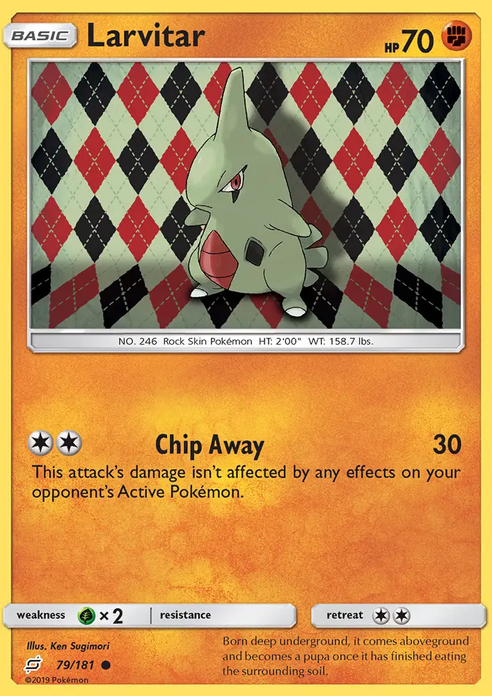 Larvitar, Pokémon card