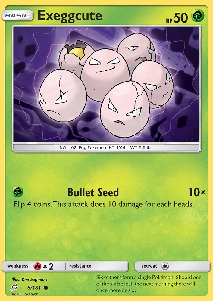 Exeggcute, Pokémon card