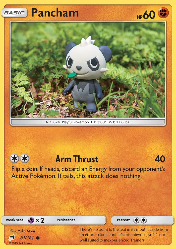 Pancham, Pokémon card