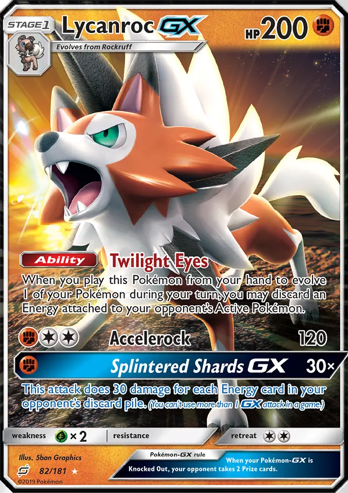 Lycanroc GX, Pokémon card