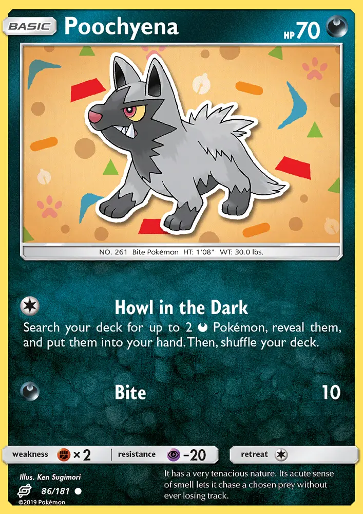Poochyena, Pokémon card