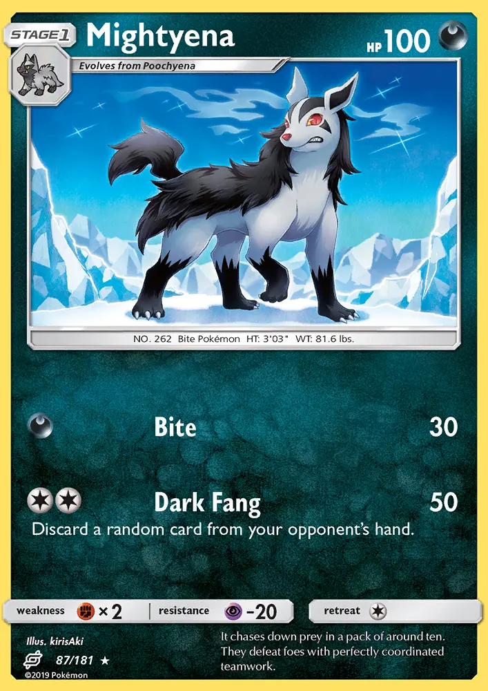 Mightyena, Pokémon card