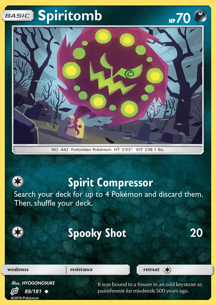 Spiritomb, Pokémon card