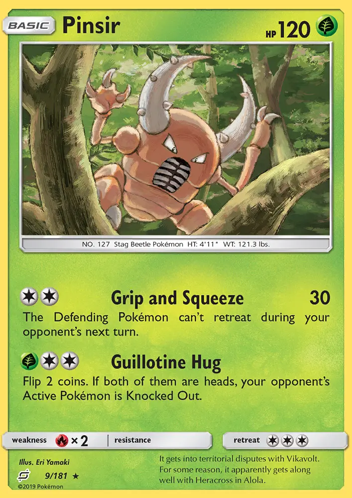Pinsir, Pokémon card