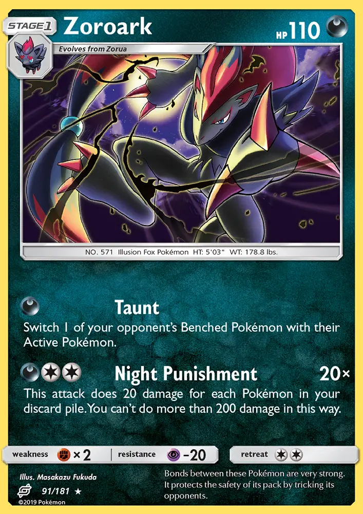 Zoroark, Pokémon card