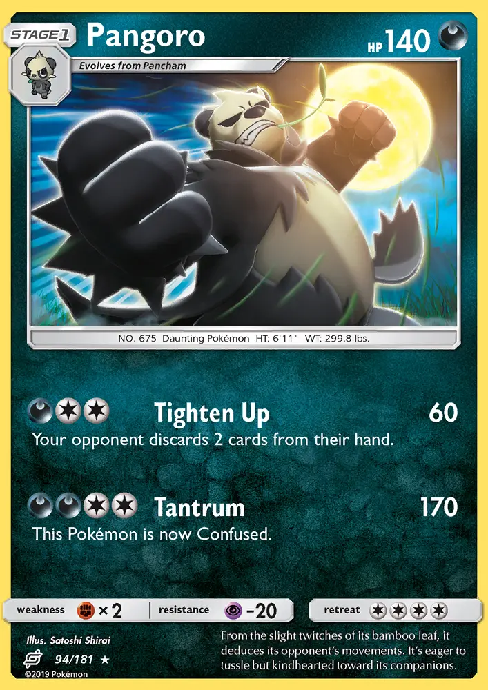 Pangoro, Pokémon card