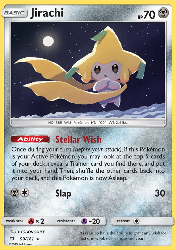 Jirachi, Pokémon card