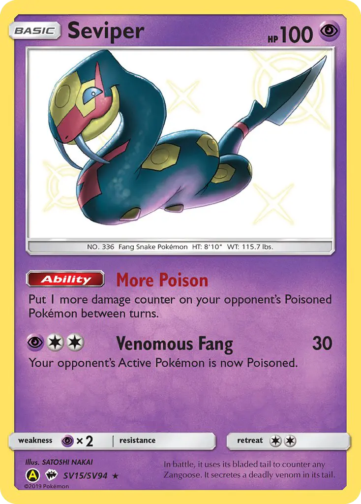 Seviper, Pokémon card