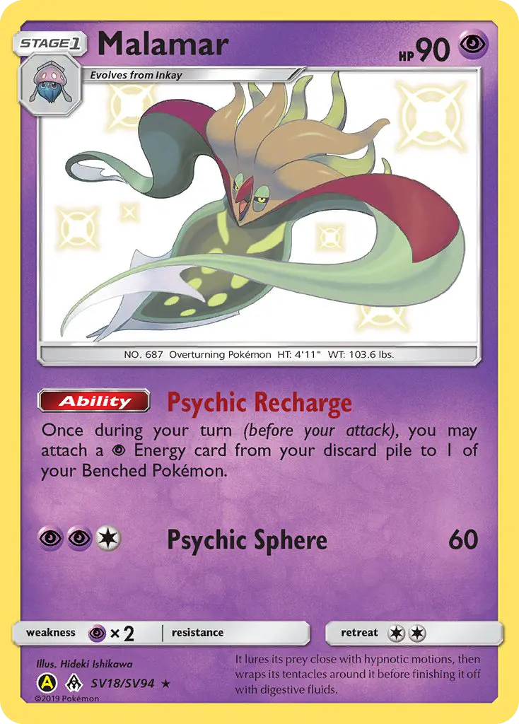 Malamar, Pokémon card