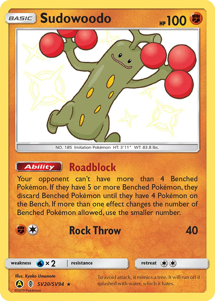 Sudowoodo, Pokémon card