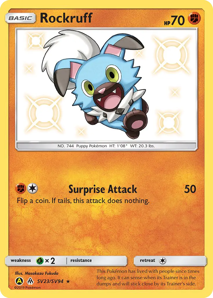 Rockruff, Pokémon card