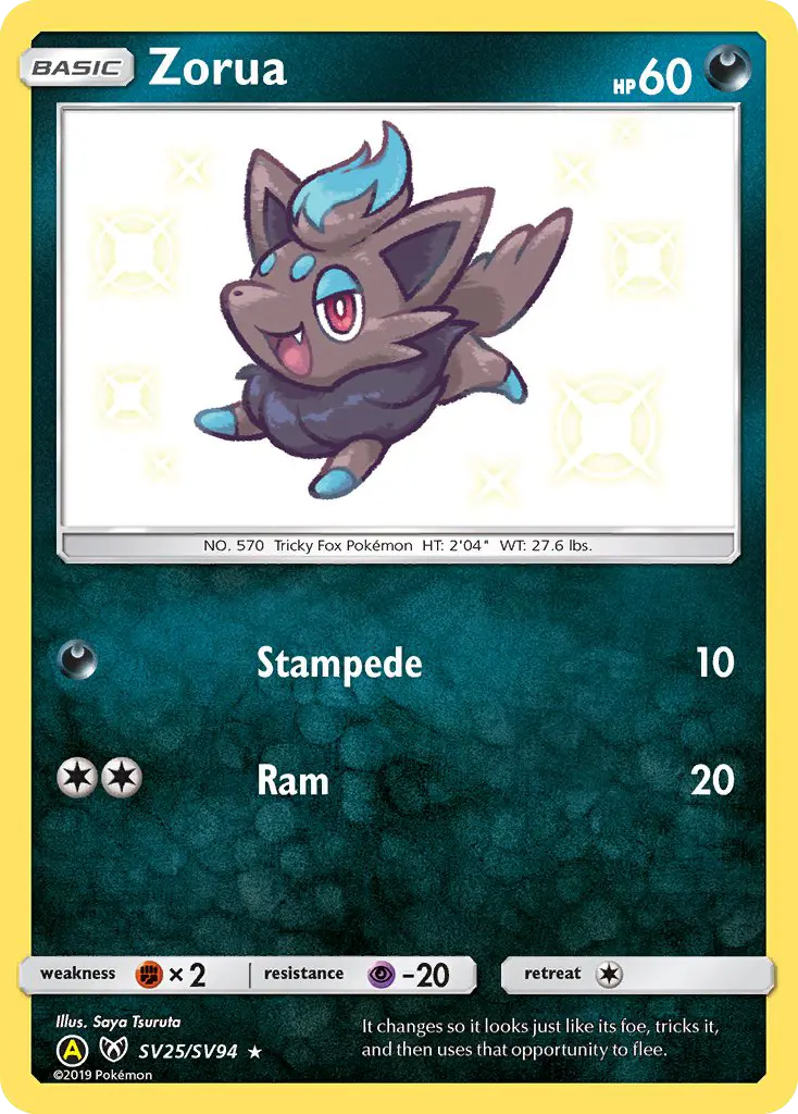 Zorua, Pokémon card