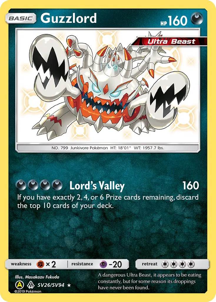 Guzzlord, Pokémon card