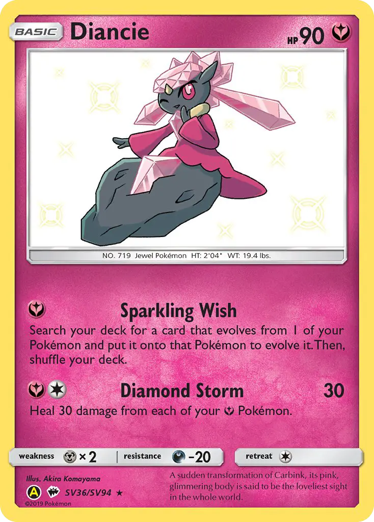 Diancie, Pokémon card