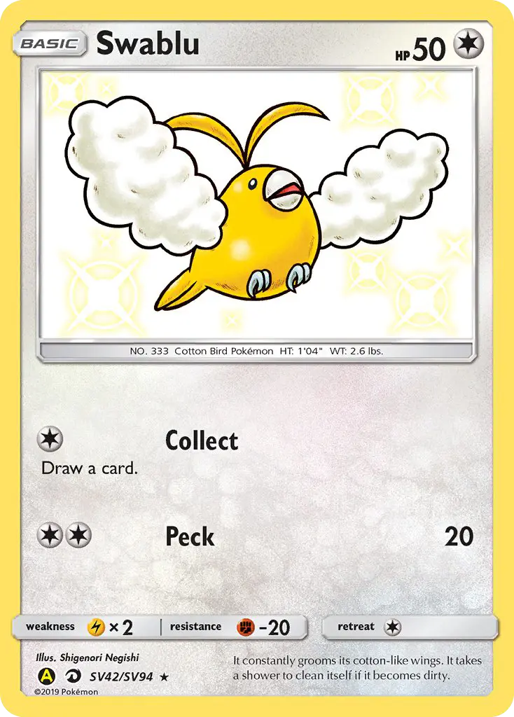 Swablu, Pokémon card